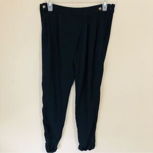 Topshop Side Zip Dark Navy Ankle Pants
